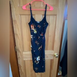 Nine Britton Navy Floral Midi Dress